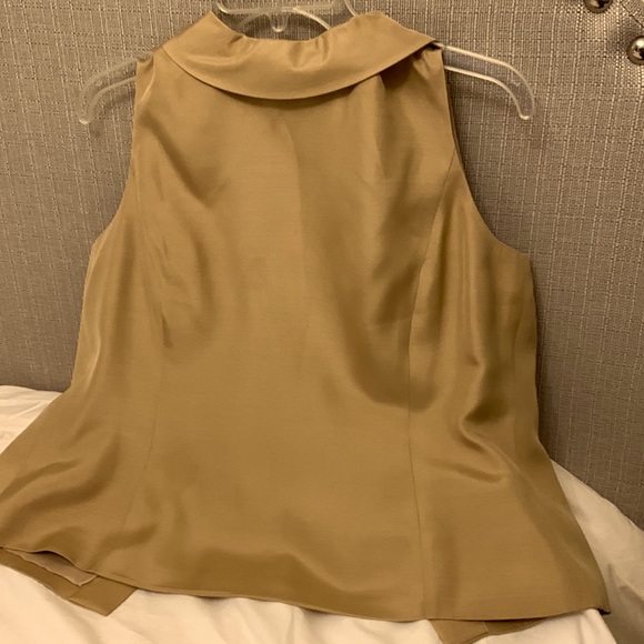 Talbots v neck back - satin and wool - Picture 3 of 9